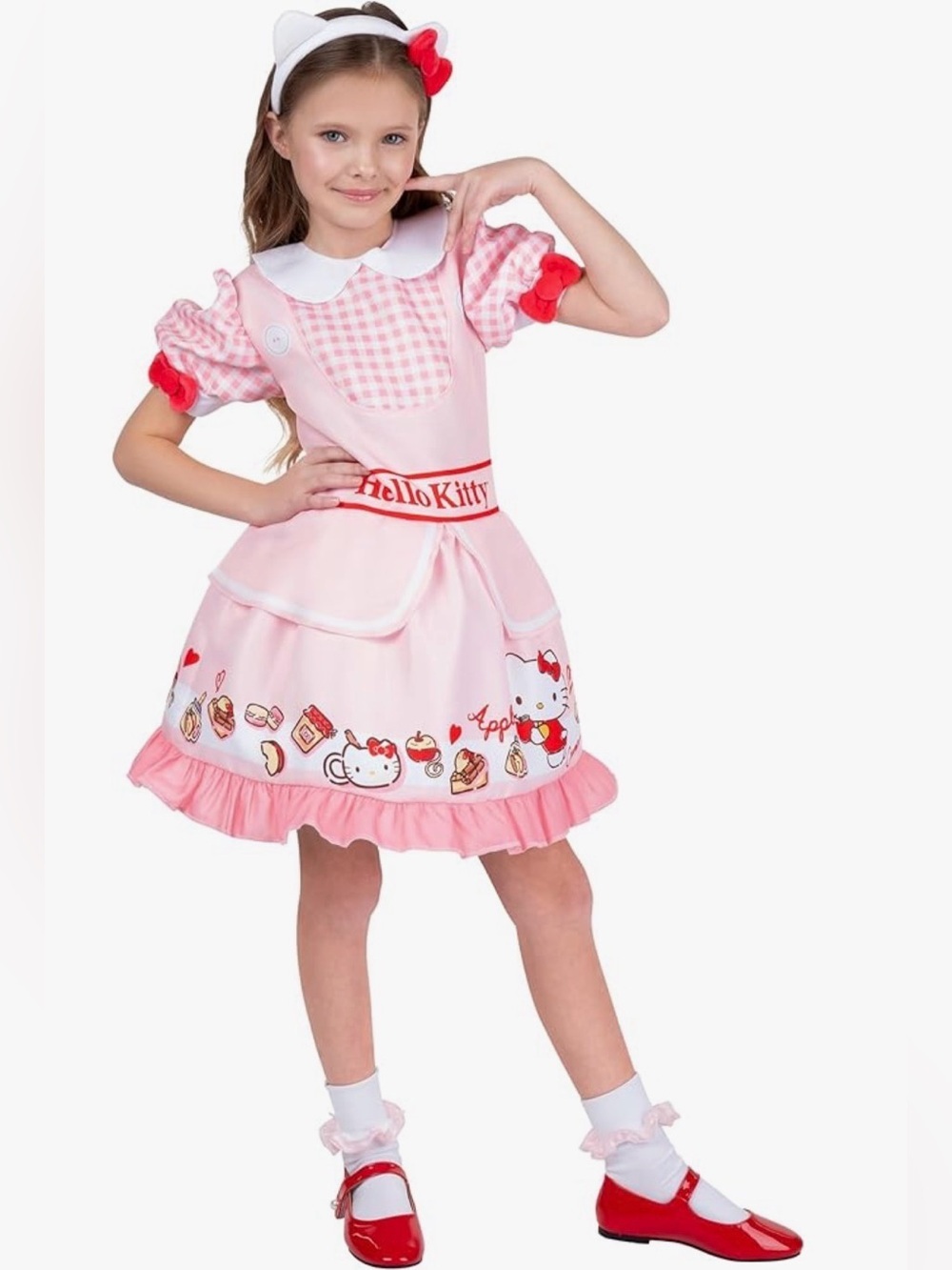 ❤️ Hello Kitty & Friends Child Halloween Costume Dress with Headband - NEW - 7/8